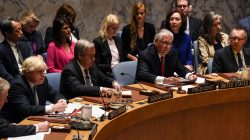 U.S. Secretary of State Rex Tillerson speaks at a Security Council meeting on the situation in North Korea at the United Nations, in New York City, U.S., April 28, 2017. REUTERS/Stephanie Keith