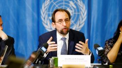 United Nations High Commissioner for Human Rights Zeid Ra'ad al-Hussein of Jordan speaks during a news conference at the United Nations European headquarters in Geneva, Switzerland,