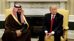 FILE PHOTO: U.S. President Donald Trump meets with Saudi Deputy Crown Prince and Minister of Defense Mohammed bin Salman in the Oval Office of the White House in Washington, U.S., March 14, 2017. REUTERS/Kevin Lamarque/File Photo