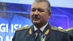 Uzbek Interior Minister Abdusalom Azizov attends a news conference in Tashkent, Uzbekistan, April 2, 2017. REUTERS/Muhammadsharif Mamatkulov