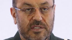 Iranian Defence Minister Hossein Dehghan delivers a speech during the 4th Moscow Conference on International Security