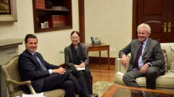 Mexico's President Enrique Pena Nieto smiles with Jeffrey R. Immelt, Chief Executive of General Electric at Los Pinos presidential residence in Mexico City, in this undated handout photo released to Reuters by the Mexican Presidency on May 12, 2017. Mexico Presidency/Handout via REUTERS