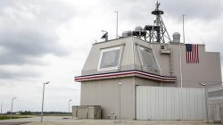 The deckhouse of the Aegis Ashore Missile Defense System (AAMDS) at Deveselu air base, Romania, May 12, 2016. Inquam Photos/Adel Al-Haddad/via REUTERS