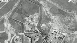 A satellite view of Sednaya prison complex near Damascus,