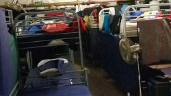 An undated handout image from Amnesty International claiming to show the view of inside the living quarters at the country's Australian-run detention centre on the Pacific island nation of Nauru. Amnesty International/Handout via REUTERS