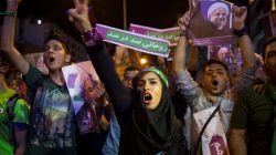 FILE PHOTO: Supporters of Iran's President Hassan Rouhani take part in a campaign rally in Tehran, Iran, May 17, 2017. Picture taken May 17, 2017. TIMA via REUTERS/File Photo