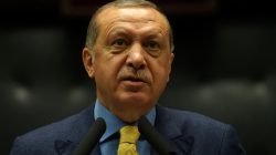 Turkish President Tayyip Erdogan addresses members of parliament from his ruling AK Party (AKP) during a meeting at the Turkish parliament in Ankara, Turkey, May 30, 2017. REUTERS/Umit Bektas