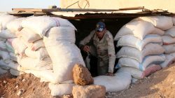 A Free Syrian Army fighter takes a position in the eastern part of the rebel-held town of Dael in Deraa Governorate, Syria, June 8, 2017. REUTERS/Alaa Al-Faqir