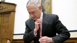 U.S. Defense Secretary James Mattis arrives for a House Armed Services Committee hearing on the Pentagon's budget priorities on Capitol Hill in Washington, U.S., June 12, 2017. REUTERS/Yuri Gripas