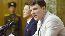 FILE PHOTO - Otto Frederick Warmbier, a University of Virginia student who has been detained in North Korea since early January, attends a news conference in Pyongyang, North Korea, in this photo released by Kyodo February 29, 2016. Mandatory credit REUTERS/Kyodo