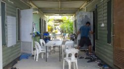 FILE PHOTO - Chairs can be seen outside shelters used as accommodation inside the Manus Island detention centre in Papua New Guinea, February 11, 2017. Picture taken February 11, 2017. Behrouz Boochani/Handout via REUTERS/File photo