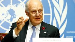 United Nations Special Envoy for Syria Staffan de Mistura attends a news conference during the Intra Syria talks at the United Nations Offices in Geneva, Switzerland, May 19, 2017. REUTERS/Pierre Albouy