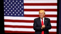 U.S. President Donald Trump takes the stage for a rally at the U.S. Cellular Center in Cedar Rapids, Iowa, U.S. June 21, 2017. REUTERS/Scott Morgan