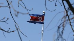 A North Korean flag is pictured at its embassy in Beijing January 6, 2016. REUTERS/Kim Kyung-Hoon