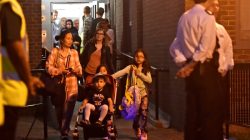 Residents are evacuated from the Taplow Tower residential block as a precautionary measure following concerns over the type of cladding used on the outside of the building on the Chalcots Estate in north London, Britain, June 23, 2017. REUTERS/Hannah McKay