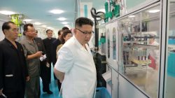 North Korean leader Kim Jong Un visits the newly-built Dental Sanitary Goods Factory in this undated photo released by North Korea's Korean Central News Agency (KCNA) June 20, 2017. KCNA/via REUTERS