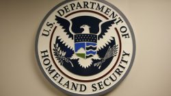 FILE PHOTO - U.S. Department of Homeland Security emblem is pictured at the National Cybersecurity & Communications Integration Center (NCCIC) located just outside Washington in Arlington, Virginia September 24, 2010. REUTERS/Hyungwon Kang