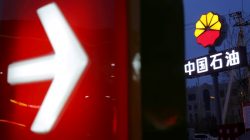 FILE PHOTO: PetroChina's logo is seen at its petrol station in Beijing, China, March 21, 2016. Picture taken March 21, 2016. REUTERS/Kim Kyung-Hoon/File Photo