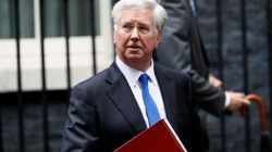 Britain's Secretary of State for Defence Michael Fallon leaves 10 Downing Street after a cabinet meeting, in London, June 27, 2017. REUTERS/Stefan Wermuth