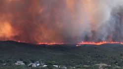 Smoke rises from the Goodwin Fire which had prompted the evacuation of the town of Mayer, Arizona, U.S. June 27, 2017. Picture taken June 27, 2017. Arizona Department of Transportation/Handout via REUTERS