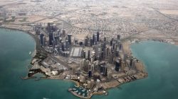 An aerial view shows Doha's diplomatic area March 21, 2013. REUTERS/Fadi Al-Assaad