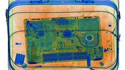 FILE PHOTO - An illustration picture shows a laptop on the screen of an X-ray security scanner, April 7, 2017. REUTERS/Srdjan Zivulovic/Illustration/File Photo