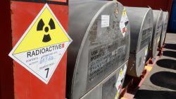 A view shows railway packages for containers with uranium hexafluoride salt, raw material for nuclear reactors, similar to the one to be used for the IAEA Low Enriched Uranium (LEU) Bank, at the Ulba Metallurgical Plant in the northeastern industrial city of Oskemen, Kazakhstan May 26, 2017. Picture taken May 26, 2017. REUTERS/Shamil Zhumatov