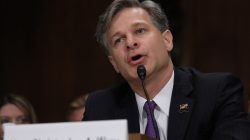Christopher Wray testifies before a Senate Judiciary Committee confirmation hearing on his nomination to be the next FBI director on Capitol Hill in Washington, U.S., July 12, 2017. REUTERS/Carlos Barria