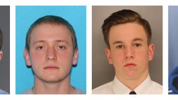 Bucks County District Attorney's Office photos show L-R, top row: Dean Finocchiaro, 18, and Tom Meo, 21, L-R bottom row: Jimi Patrick, 19, and Mark Sturgis, 22 as authorities say they are searching for the four missing men in Bucks County, about 40 miles north of Philadelphia, Pennsylvania, U.S. on July 11, 2017. Courtesy Bucks County District Attorney's Office/Handout via REUTERS