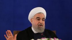 FILE PHOTO: Iranian president Hassan Rouhani gestures during a news conference in Tehran, Iran, May 22, 2017. TIMA via REUTERS/Files