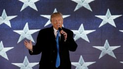 FILE PHOTO: U.S. President-elect Donald Trump addresses the "Make America Great Again! Welcome Celebration" at the Lincoln Memorial in Washington, U.S., January 19, 2017. REUTERS/Mike Segar/File Photo