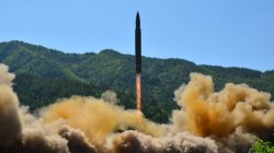 The intercontinental ballistic missile Hwasong-14 is seen during its test in this undated photo released by North Korea's Korean Central News Agency (KCNA) in Pyongyang, July 5 2017. KCNA/via REUTERS