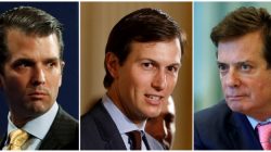 FILE PHOTO - A combination photo of Donald Trump Jr. from July 11, 2017, Jared Kushner from June 6, 2017 and Paul Manafort from August 17, 2016. REUTERS/Brian Snyder, Carlo Allegri (R)/File Photo