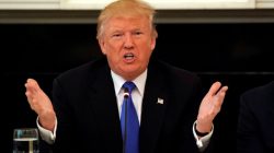 U.S. President Donald trump speaks during a lunch meeting with Senate Republicans to discuss healthcare at the White House in Washington, U.S., July 19, 2017. REUTERS/Kevin Lamarque