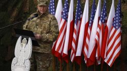 U.S Army Europe Commanding General Ben Hodges speaks during the inauguration ceremony of bilateral military training between U.S. and Polish troops in Zagan, Poland, January 30, 2017. REUTERS/Kacper Pempel
