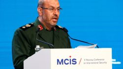 Iranian Defence Minister Hossein Dehghan delivers a speech as he attends the 5th Moscow Conference on International Security (MCIS) in Moscow, Russia, April 27, 2016. REUTERS/Sergei Karpukhin