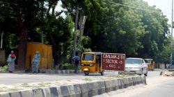 A car drives towards a Civilian Joint Task Force (CJTF) sector 5 sign in Maiduguri, Nigeria August 30, 2016. REUTERS/Afolabi Sotunde