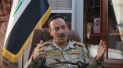An Iraqi top army generals, Major General Najm Abdullah al-Jubbouri speaks during an interview with Reuters in Mosul, Iraq July 30, 2017. Picture taken July 30, 2017. REUTERS/Khalid al-Mousily