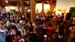 Participants give their stump speeches at the graduation event of the Emerge Oregon training program for Democratic women to enter politics, in Portland, Oregon, U.S. July 22, 2017. Picture taken July 22, 2017. REUTERS/Steve Dipaola