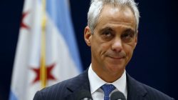 FILE PHOTO - Chicago Mayor Rahm Emanuel listens to remarks at a news conference in Chicago, Illinois, U.S. on December 7, 2015. REUTERS/Jim Young/File Photo