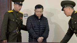 FILE PHOTO - South Korea-born Canadian pastor Hyeon Soo Lim stands during his trial at a North Korean court in this undated photo released by North Korea's Korean Central News Agency (KCNA) in Pyongyang, North Korea on December 16, 2015. REUTERS/KCNA/File Photo