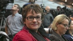 Sabine Lautenschlaeger attends at a news conference at the ECB in Frankfurt October 26, 2014. REUTERS/Ralph Orlowski