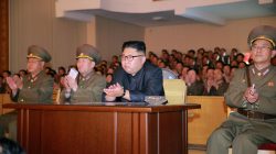 North Korean leader Kim Jong Un inspected the Command of the Strategic Force of the Korean People's Army (KPA) in an unknown location in North Korea in this undated photo released by North Korea's Korean Central News Agency (KCNA) on August 15, 2017. KCNA/via REUTERS