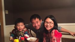 Xiyue Wang, a naturalized American citizen from China, arrested in Iran last August while researching Persian history for his doctoral thesis at Princeton University, is shown with his wife and son in this family photo released in Princeton, New Jersey, U.S. on July 18, 2017. Courtesy Wang Family photo via Princeton University/Handout via REUTERS
