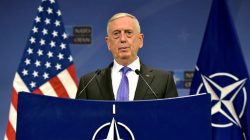 FILE PHOTO: U.S. Secretary of Defence Jim Mattis gives a news conference after a NATO defence ministers meeting at the Alliance headquarters in Brussels, Belgium on June 29, 2017. REUTERS/Eric Vidal/File Photo