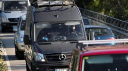 Catalan Mossos D'Esquadra officers leave the scene where Younes Abouyaaqoub, the man suspected of driving the van that killed 13 people in Barcelona last week, was killed by police in Subirats, Spain, August 21, 2017. REUTERS/Albert Gea