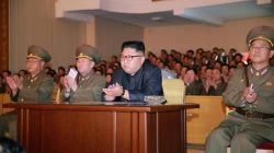 North Korean leader Kim Jong Un inspected the Command of the Strategic Force of the Korean People's Army (KPA) in an unknown location in North Korea in this undated photo released by North Korea's Korean Central News Agency (KCNA) on August 15, 2017. KCNA/via REUTERS