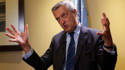 U.N. High Commissioner for Refugees (UNHCR) Filippo Grandi speaks during an interview with Reuters at a hotel in Mexico City, Mexico August 25, 2017. REUTERS/Henry Romero