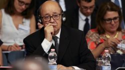 French Foreign Minister Jean-Yves Le Drian attends a conference of Italian ambassadors in Rome, Italy July 24, 2017.