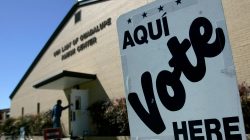 FILE PHOTO: A voter enters a polling station to cast his vote in the Texas Primary in Seguin, Texas, U.S. on March 4, 2008. REUTERS/Jessica Rinaldi/File Photo